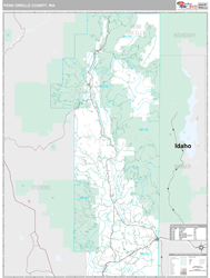 Pend Oreille County, WA Wall Map