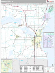 Winnebago County, WI Wall Map