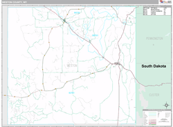 Weston County, WY Wall Map Premium - MarketMAPS - DaVinciBG