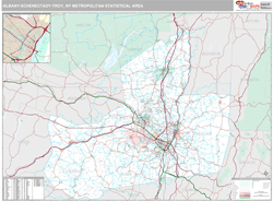 Albany-Schenectady-Troy Metro Area Wall Map