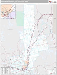 Bangor Metro Area Wall Map