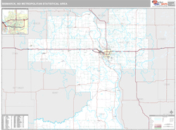 Bismarck Metro Area Wall Map