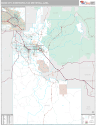 Boise City Metro Area Wall Map