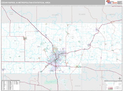 Cedar Rapids Metro Area Wall Map