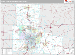 Dayton Metro Area Wall Map