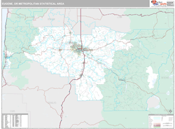 Eugene Metro Area Wall Map