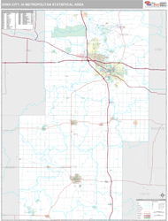 Iowa City Metro Area Wall Map