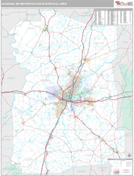 Jackson Metro Area Wall Map