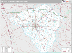 Lancaster Metro Area Wall Map