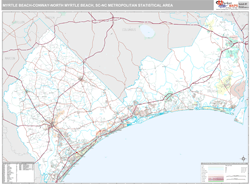 Myrtle Beach-Conway-North Myrtle Beach Metro Area Wall Map