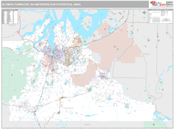 Olympia-Tumwater Metro Area Wall Map