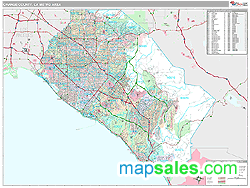 Orange County Metro Area Wall Map