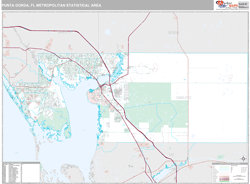 Punta Gorda Metro Area Wall Map