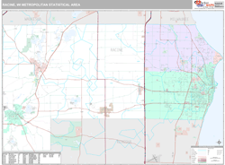 Racine Metro Area Wall Map