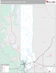 Reno Metro Area Wall Map