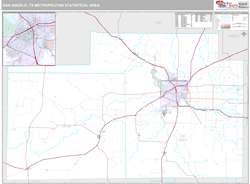 San Angelo Metro Area Wall Map