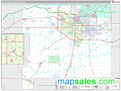 South Bend Metro Area Wall Map