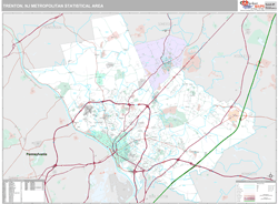 Trenton Metro Area Wall Map