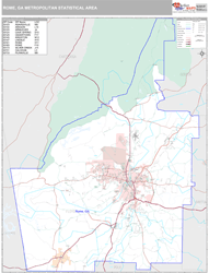 Rome Metro Area Wall Map