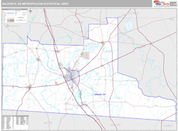 Valdosta Metro Area Wall Map