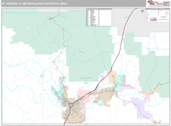 St. George Metro Area Wall Map