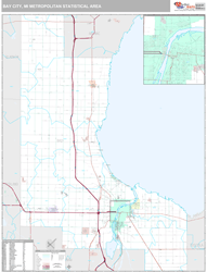 Bay City Metro Area Wall Map