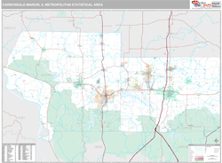 Carbondale-Marion Metro Area Wall Map