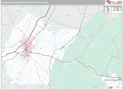 Cleveland Metro Area Wall Map