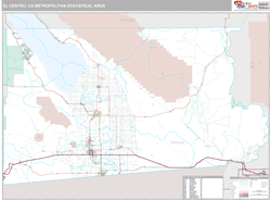 El Centro Metro Area Wall Map