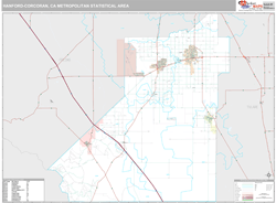 Hanford-Corcoran Metro Area Wall Map