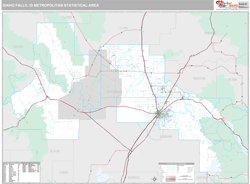 Idaho Falls Metro Area Wall Map