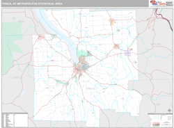 Ithaca Metro Area Wall Map