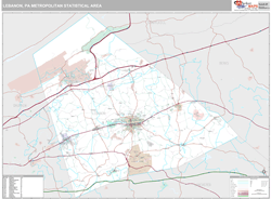 Lebanon Metro Area Wall Map