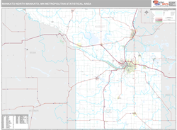 Mankato-North Mankato Metro Area Wall Map