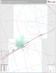 Midland Metro Area Wall Map