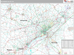 Delaware Valley Metro Area Wall Map