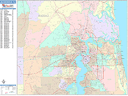 Jacksonville Wall Map