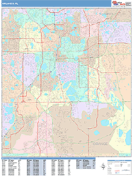 Orlando Wall Map