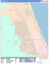 Palm Coast Wall Map