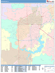 Springfield Wall Map