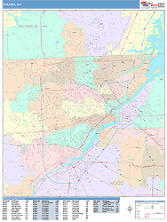 Toledo Wall Map