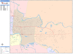 Springfield Wall Map