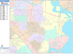 Pasadena Wall Map