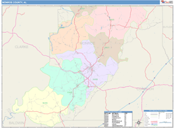 Monroe County, AL Wall Map