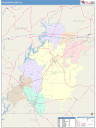 Talladega County, AL Wall Map