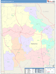 Washington County, AL Wall Map