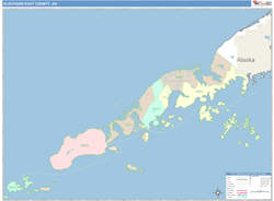 Aleutians East County, AK Wall Map