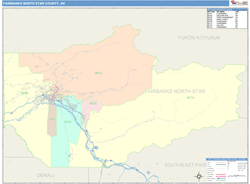 Fairbanks North Star County, AK Wall Map