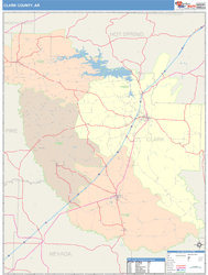 Clark County, AR Wall Map