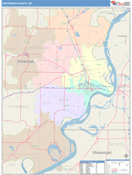 Crittenden County, AR Wall Map